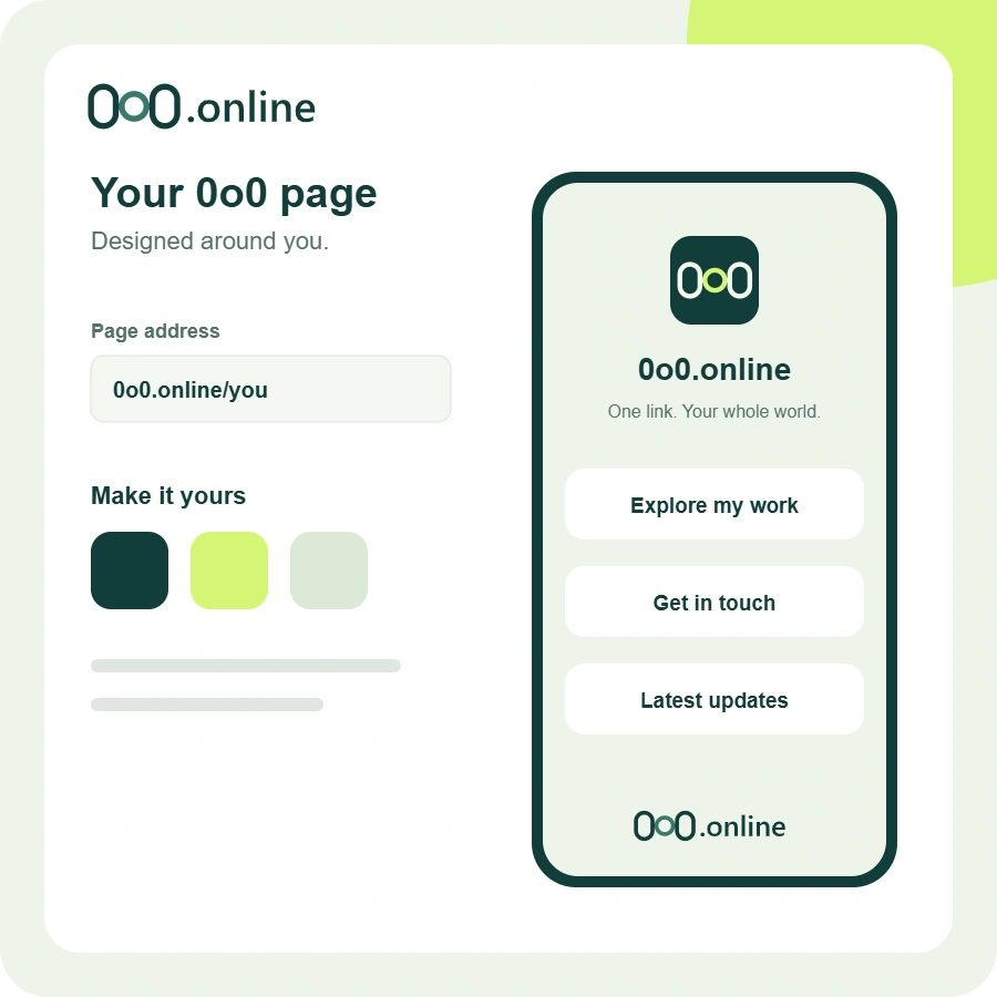 Screenshot of the app 0o0 editing page